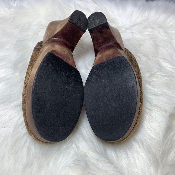 Calleen Cordero Distressed Handmade Clogs Size 7.5 - Picture 6 of 6